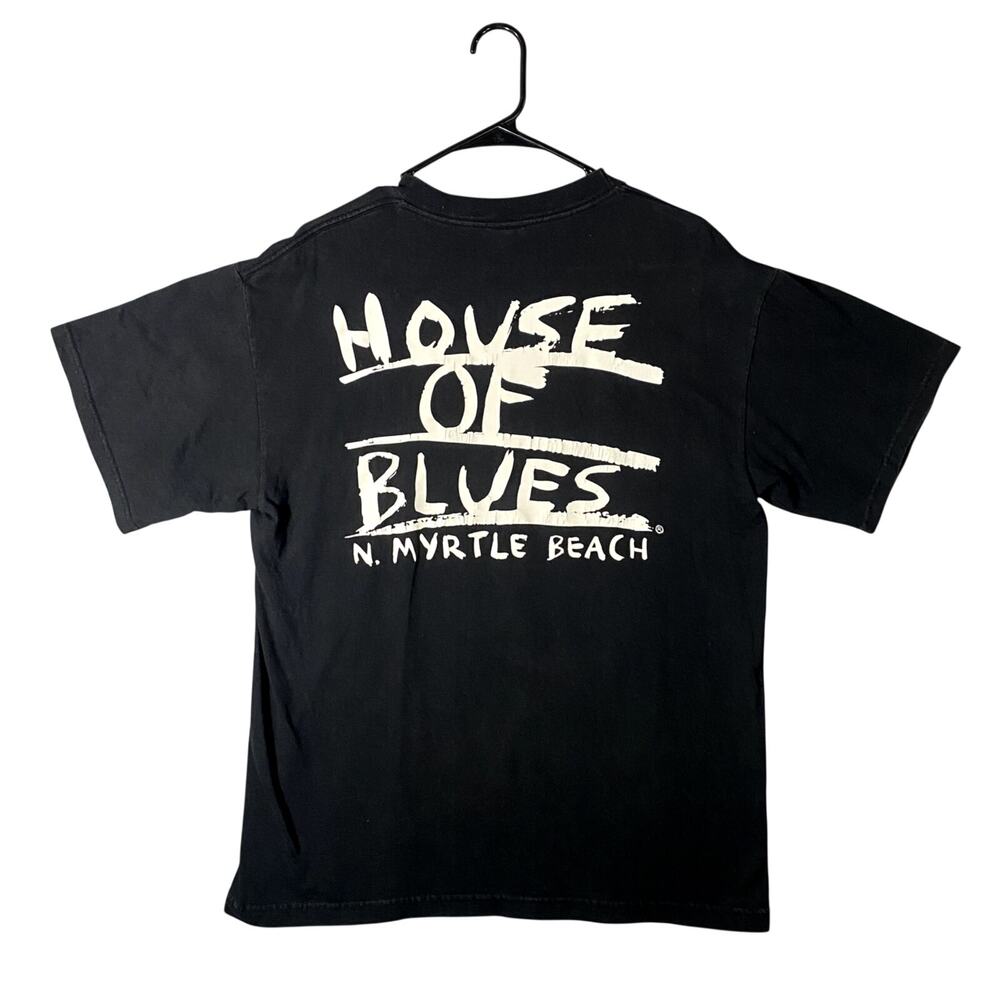 Vintage House Of Blues Myrtle Beach Black T Shirt USA Made Size Large